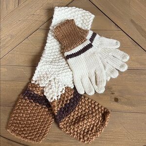 Cozy Knit Scarf and Glove Set